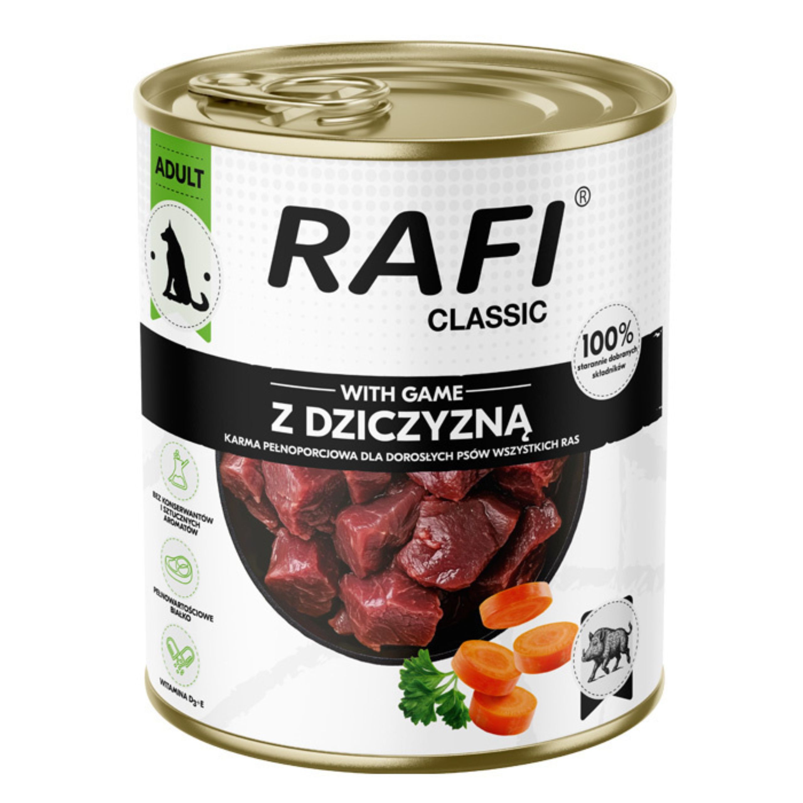 RAFI Classic z dziczyzną 800g