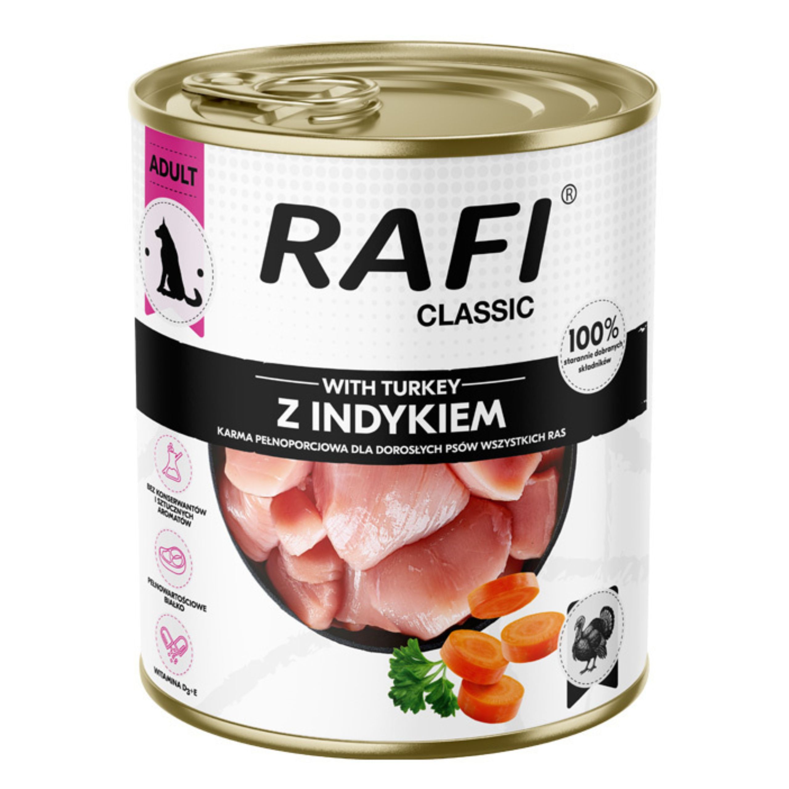 RAFI Classic z indykiem 800g