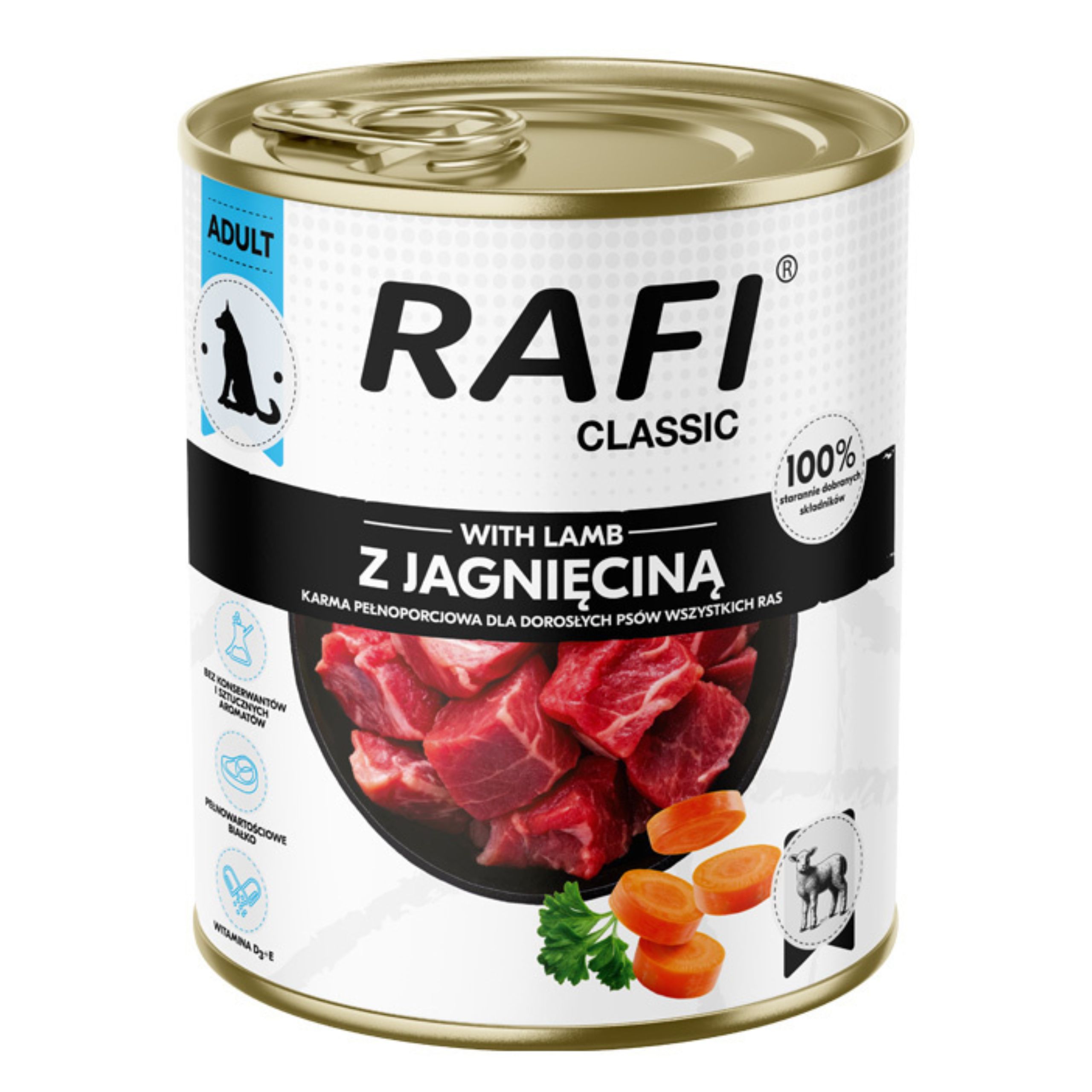 RAFI Classic z jagnięciną 800g