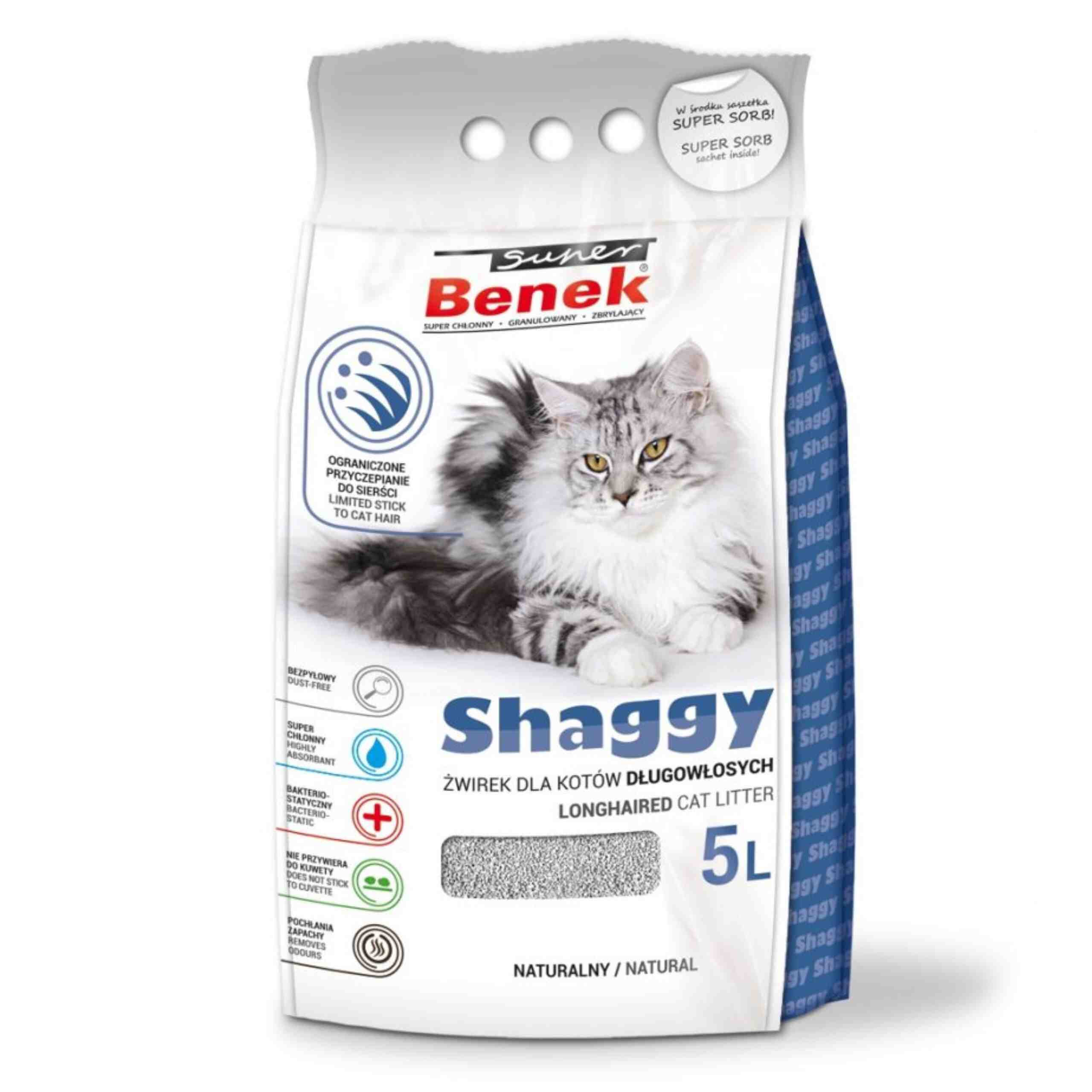 SUPER BENEK Shaggy Naturalny 5L
