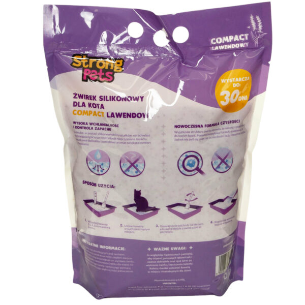 STRONG PETS Żwirek Silikonowy Compact Lawenda - obrazek 2
