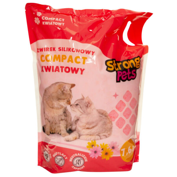 STRONG PETS Żwirek Silikonowy Compact Kwiatowy