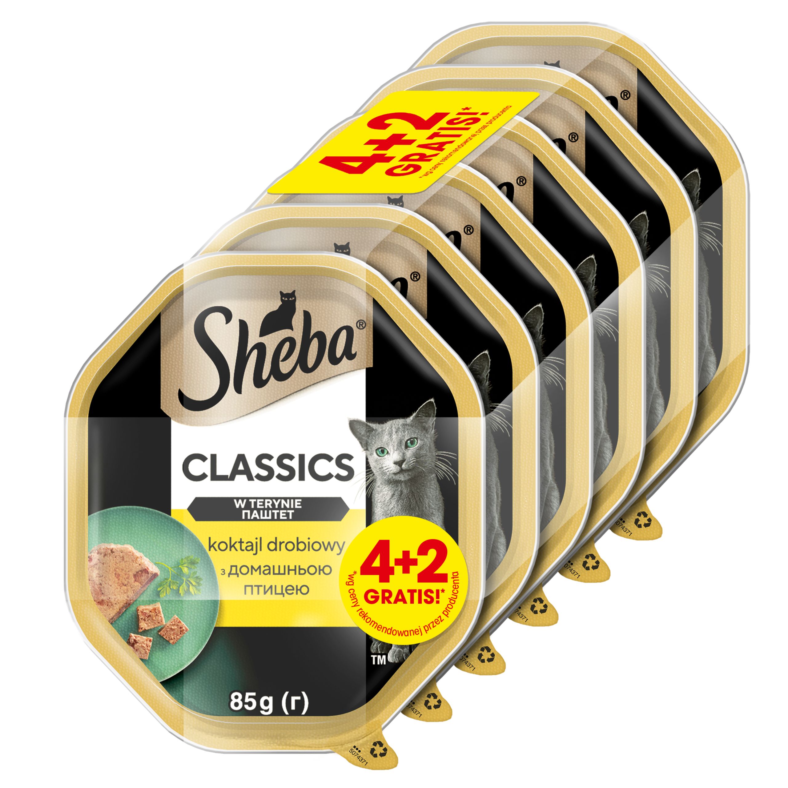 SHEBA Drób pasztet 85g 4+2 gratis