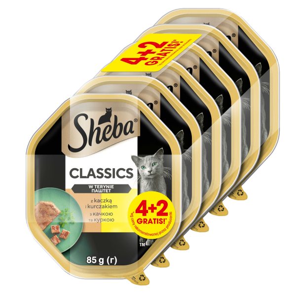 SHEBA Kaczka Kurczak pasztet 85g 4+2 gratis
