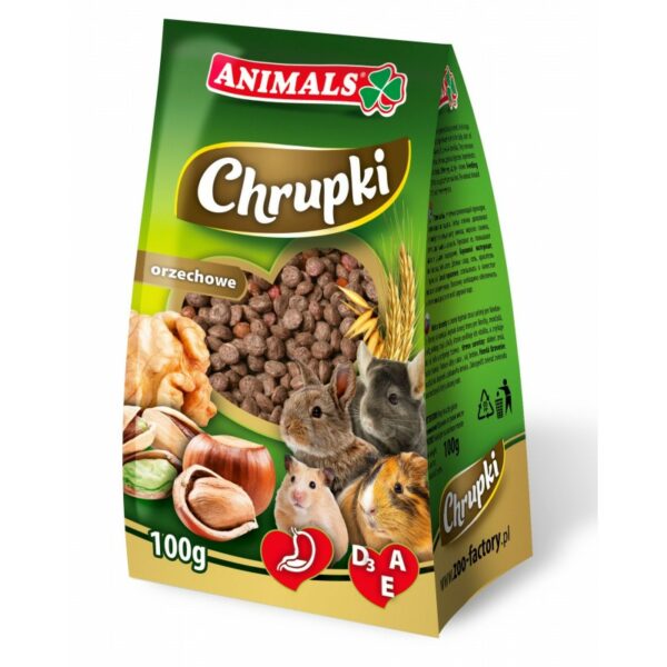 Animals Chrupki Orzechowe dla gryzoni 100g