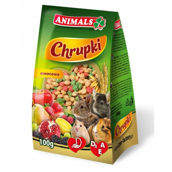 Animals Chrupki Owocowe dla gryzoni 100g