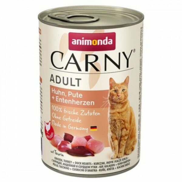 ANIMONDA Carny ADULT z kurczakiem indykiem i sercami kaczymi 400g