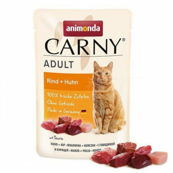 ANIMONDA Carny ADULT z wołowiną i kurczakiem 85g