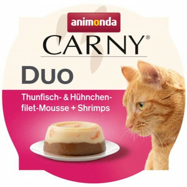 ANIMONDA Carny DUO tuńczyk, filet z kurczaka i krewetki MUS 70g