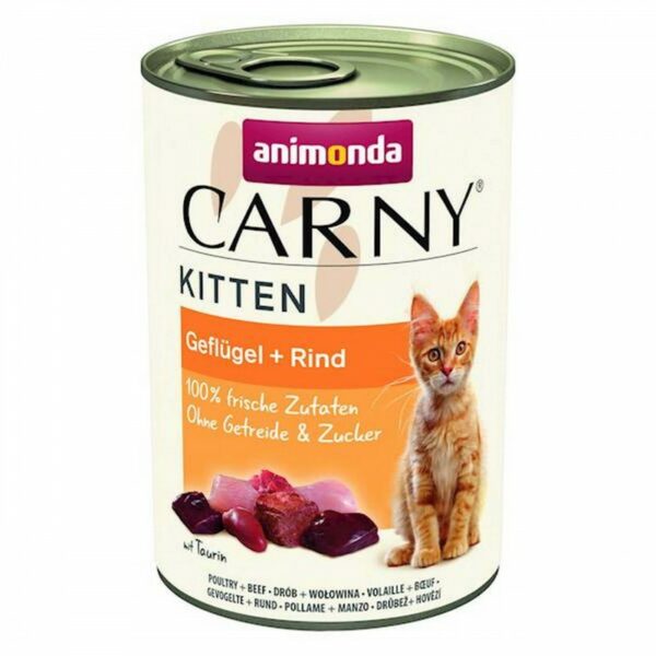 ANIMONDA Carny KITTEN z wołowiną i drobiem 400g