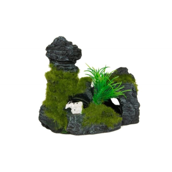 AQUA HABITAT Kamienie groty z roślinką