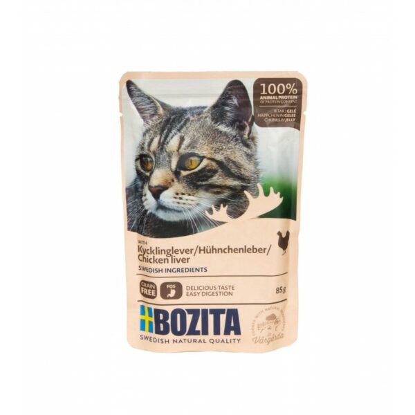 Bozita kawałki w galaretce WĄTRÓBKA Z KURCZAKA 85g