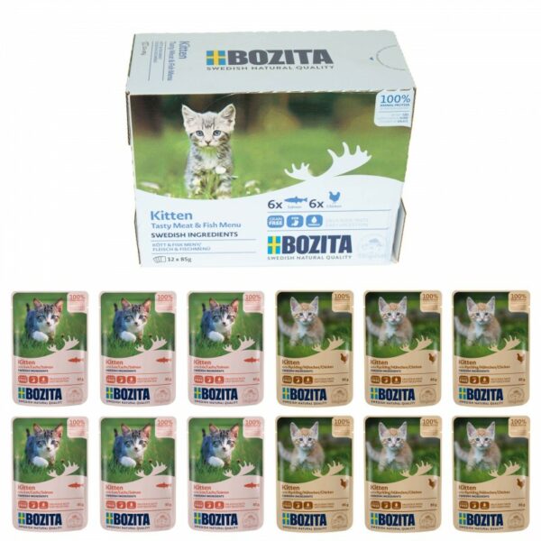 Bozita kawałki w sosie MULTIBOX Kitten 12x85g