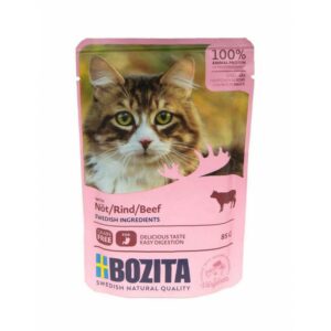 Bozita kawałki w sosie WOŁOWINA 85g GRATIS