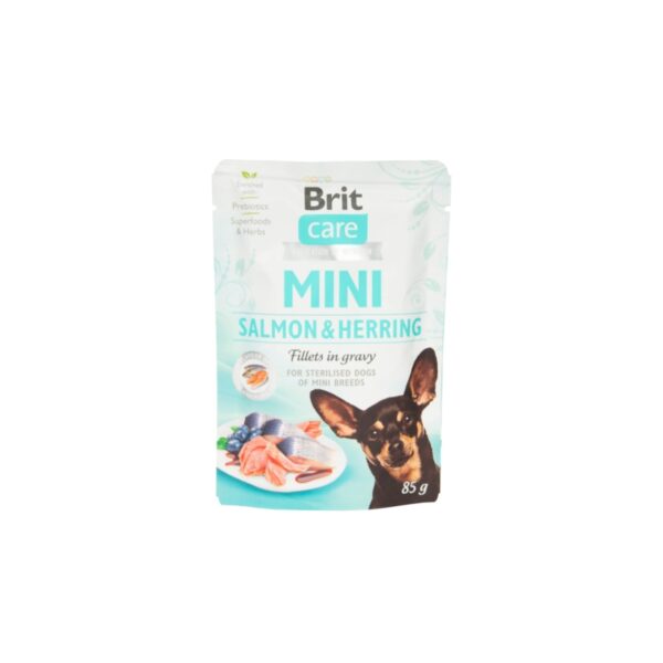 BRIT Care MINI Fillets in gravy Salmon & Herring 85g