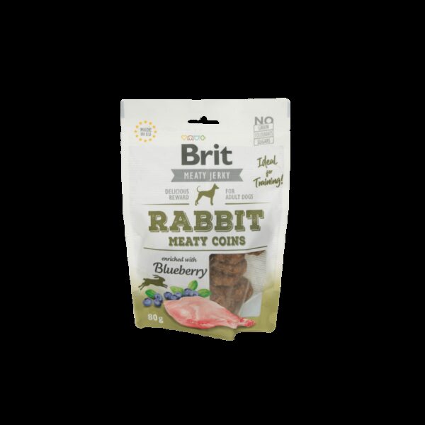 BRIT Jerky RABBIT MEATY COINS 80g