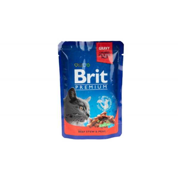 BRIT Premium saszetka BEEF STEW & PEAS w sosie 100g