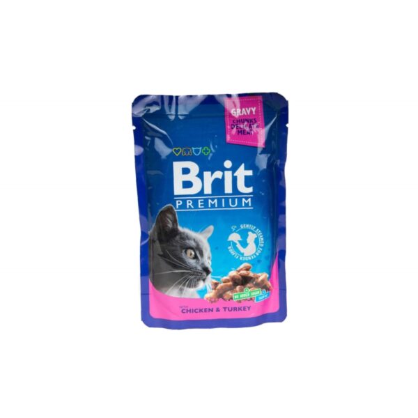 BRIT Premium saszetka CHICKEN & TURKEY w sosie 100g