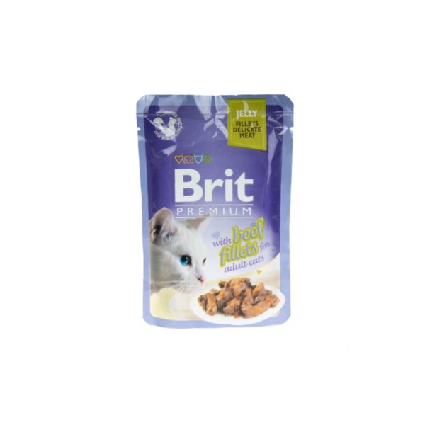 BRIT Premium saszetka FILLETS BEEF w galaretce 85g