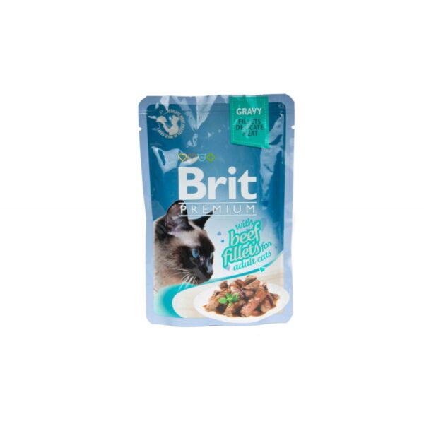 BRIT Premium saszetka FILLETS BEEF w sosie 85g
