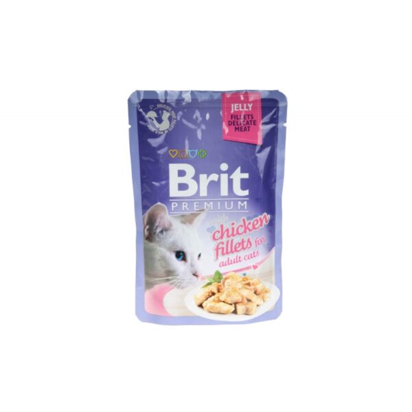 BRIT Premium saszetka FILLETS CHICKEN w galaretce 85g