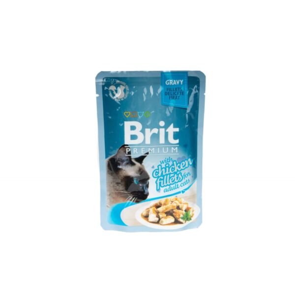 BRIT Premium saszetka FILLETS CHICKEN w sosie 85g