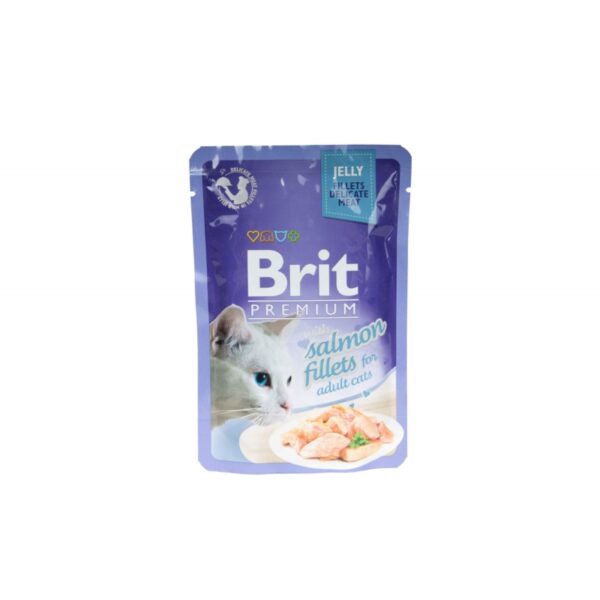 BRIT Premium saszetka FILLETS SALMON w galaretce 85g