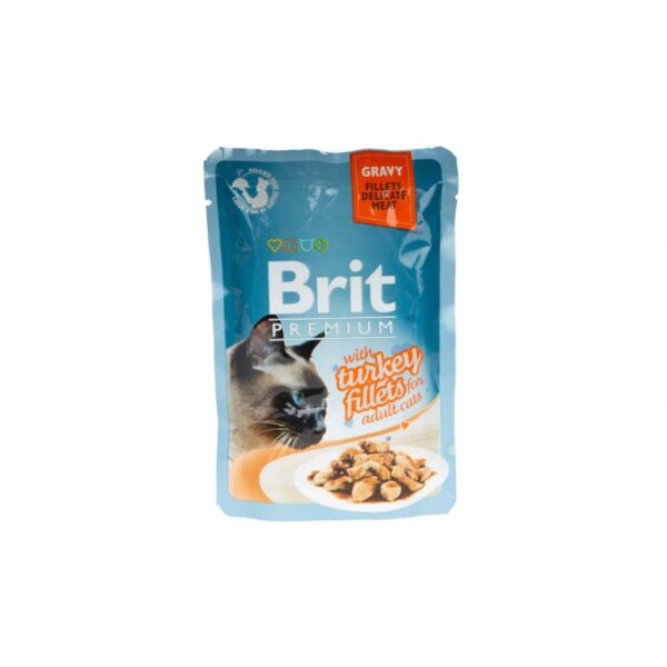 BRIT Premium saszetka FILLETS TURKEY w sosie 85g