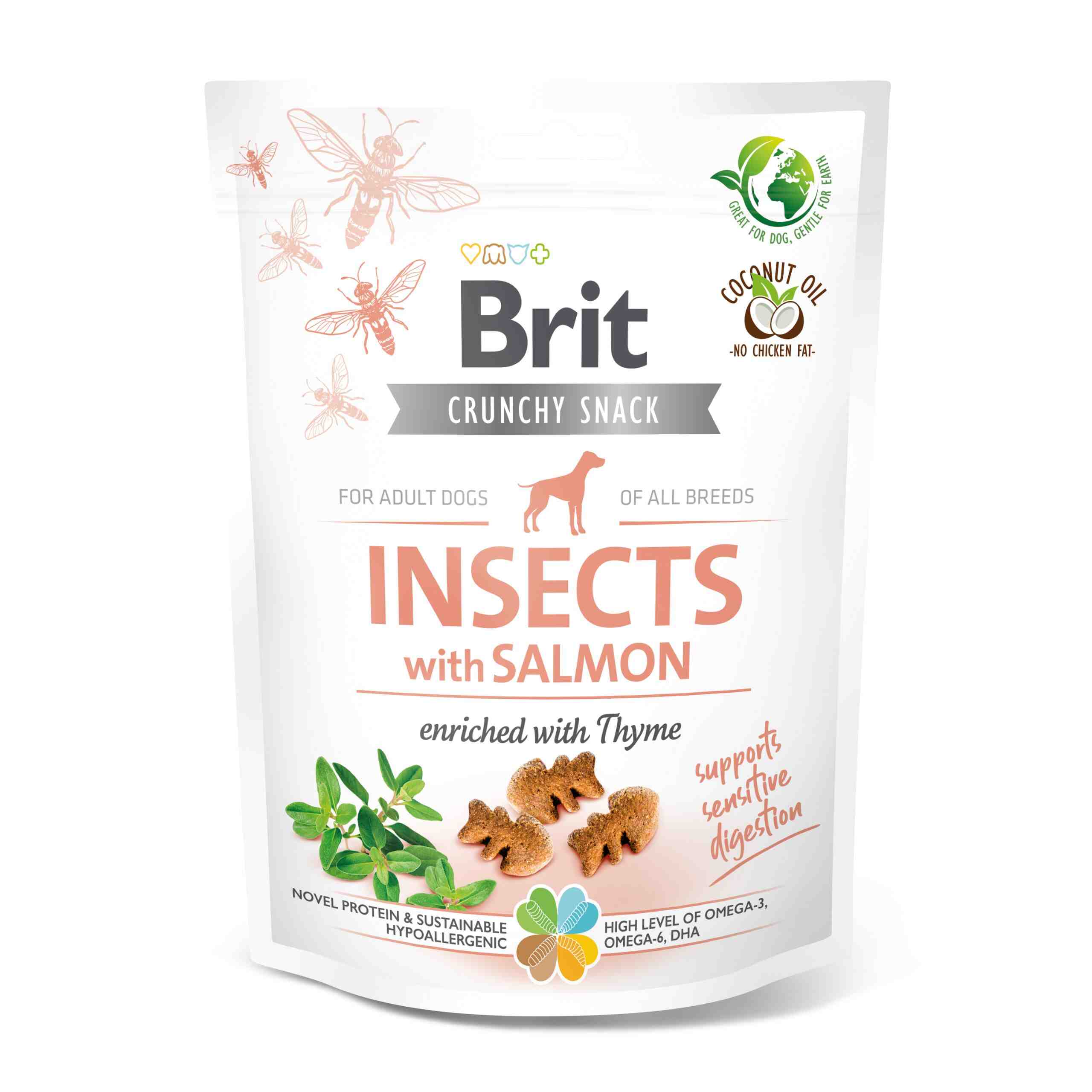 BRIT Crunchy Snack INSECTS SALMON 200g
