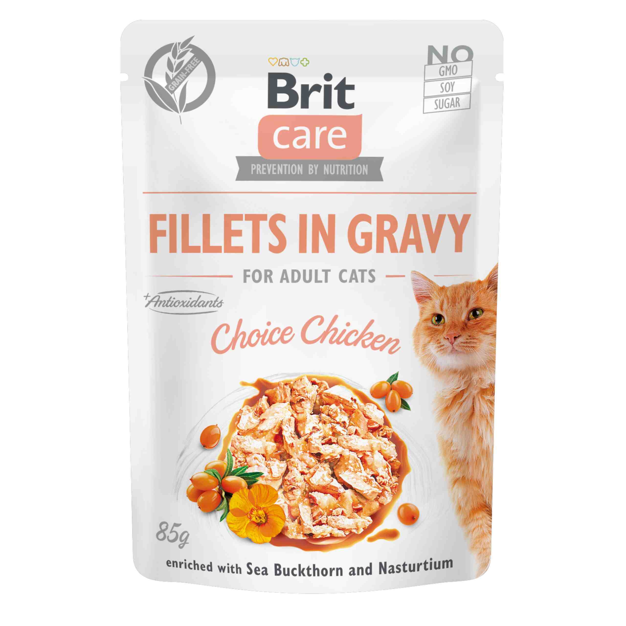 BRIT Care saszetka FILLETS IN GRAVY Choice Chicken 85g