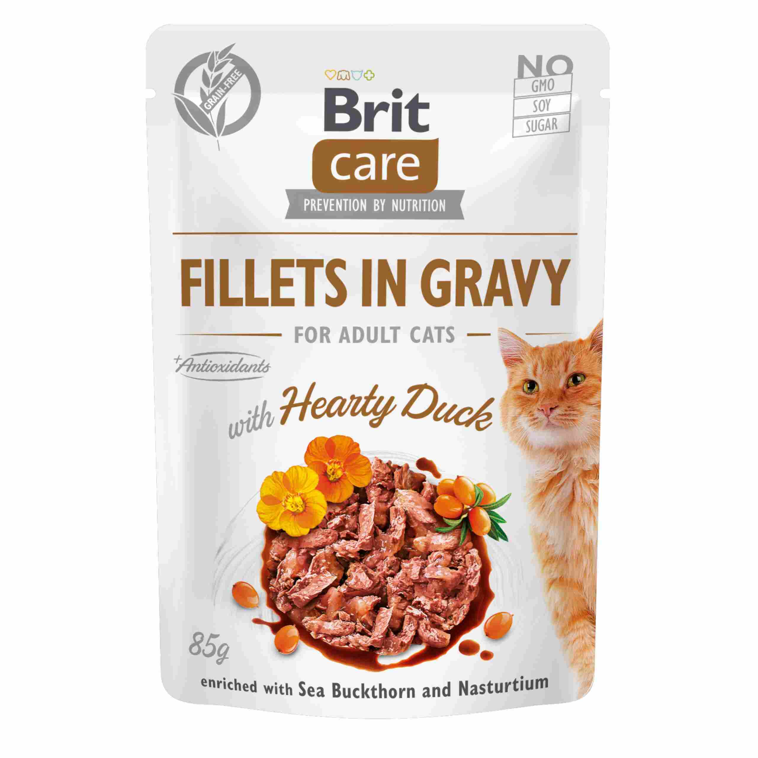 BRIT Care saszetka FILLETS IN GRAVY Hearty Duck 85g