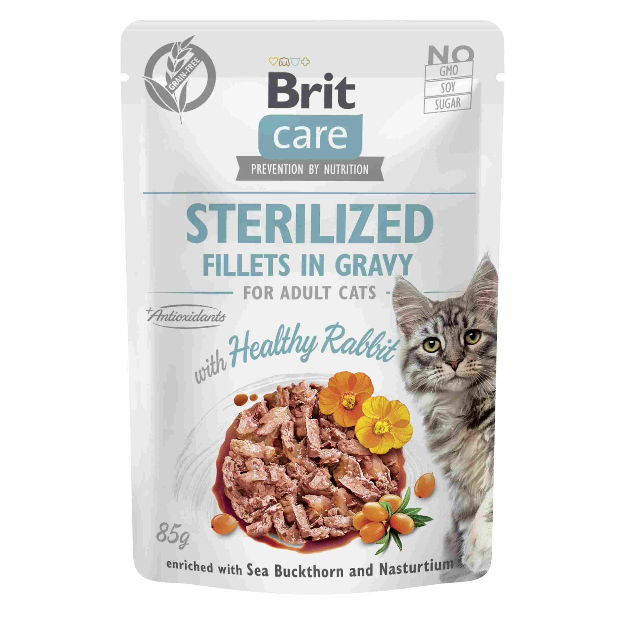BRIT Care saszetka FILLETS IN GRAVY Sterilized Rabbit 85g