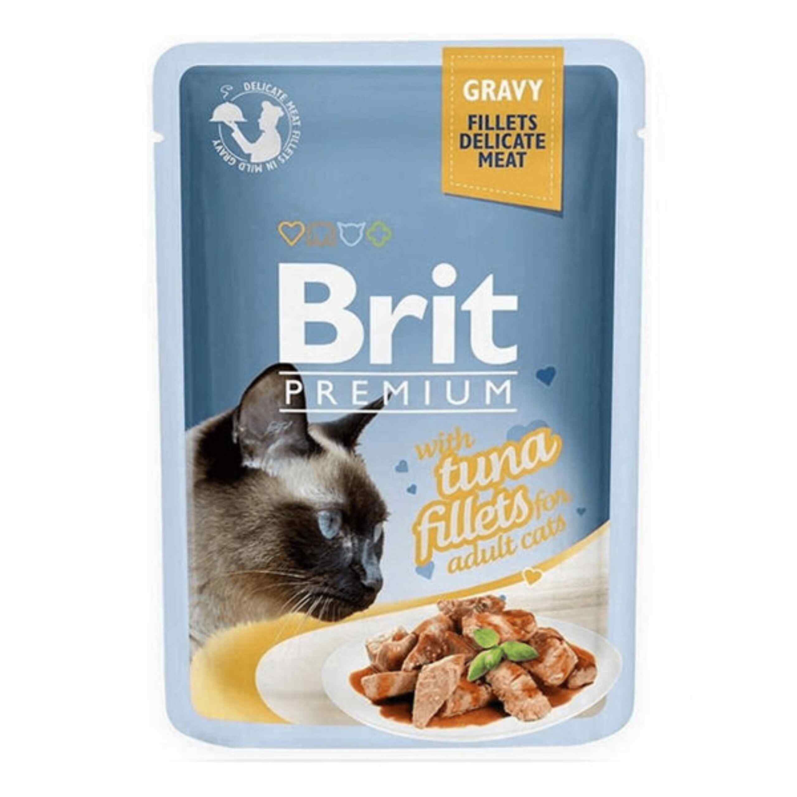 BRIT PREMIUM  saszetka FILLETS IN GRAVY Tuna 85g