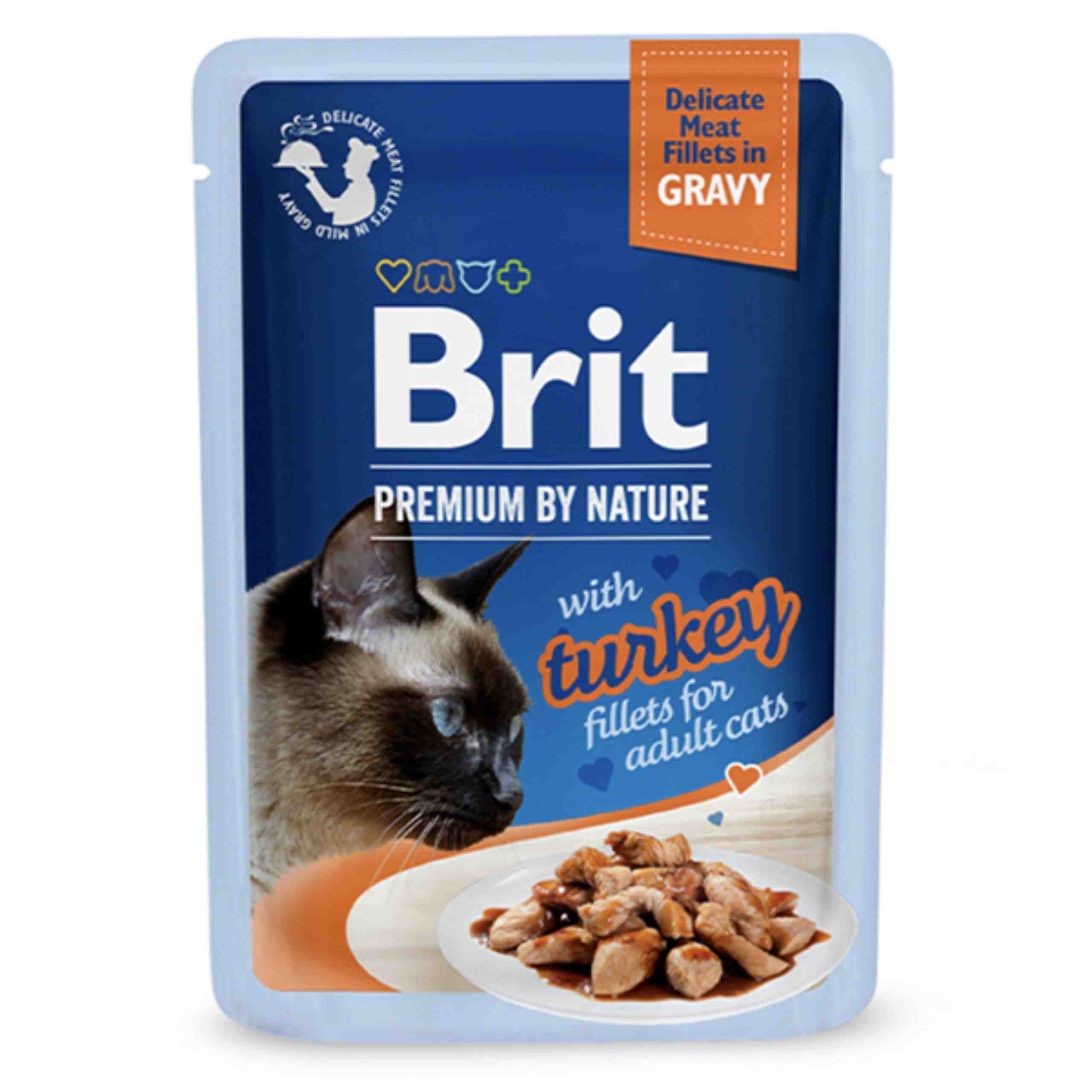 BRIT PREMIUM saszetka FILLETS IN GRAVY Turkey 85g