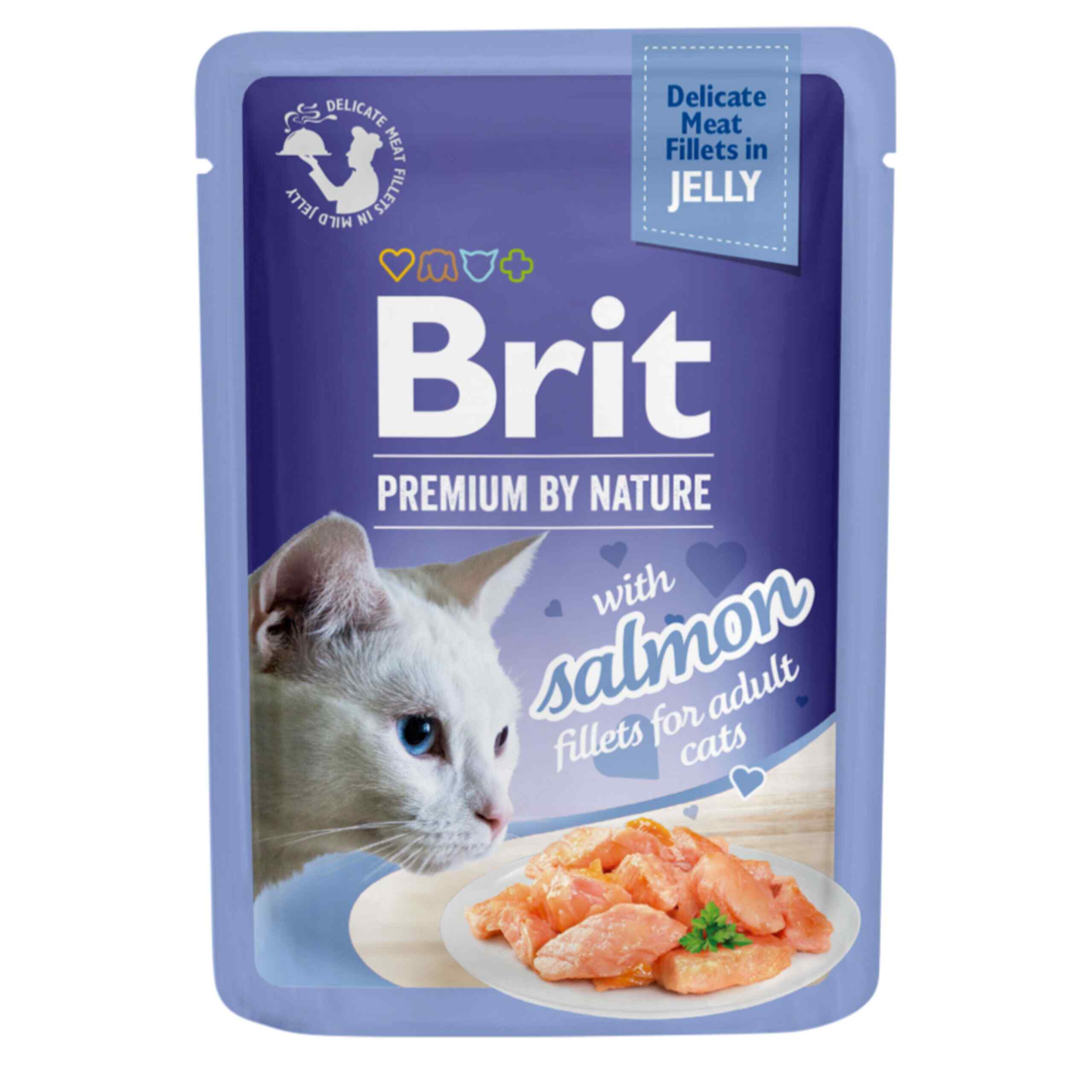 BRIT PREMIUM saszetka FILLETS IN JELLY Salmon 85g