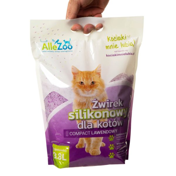 AlleZoo ŻWIREK SILIKONOWY Compact Lawendowy 3,8l - obrazek 2