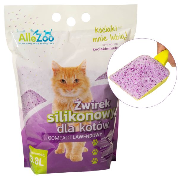 AlleZoo ŻWIREK SILIKONOWY Compact Lawendowy 3,8l