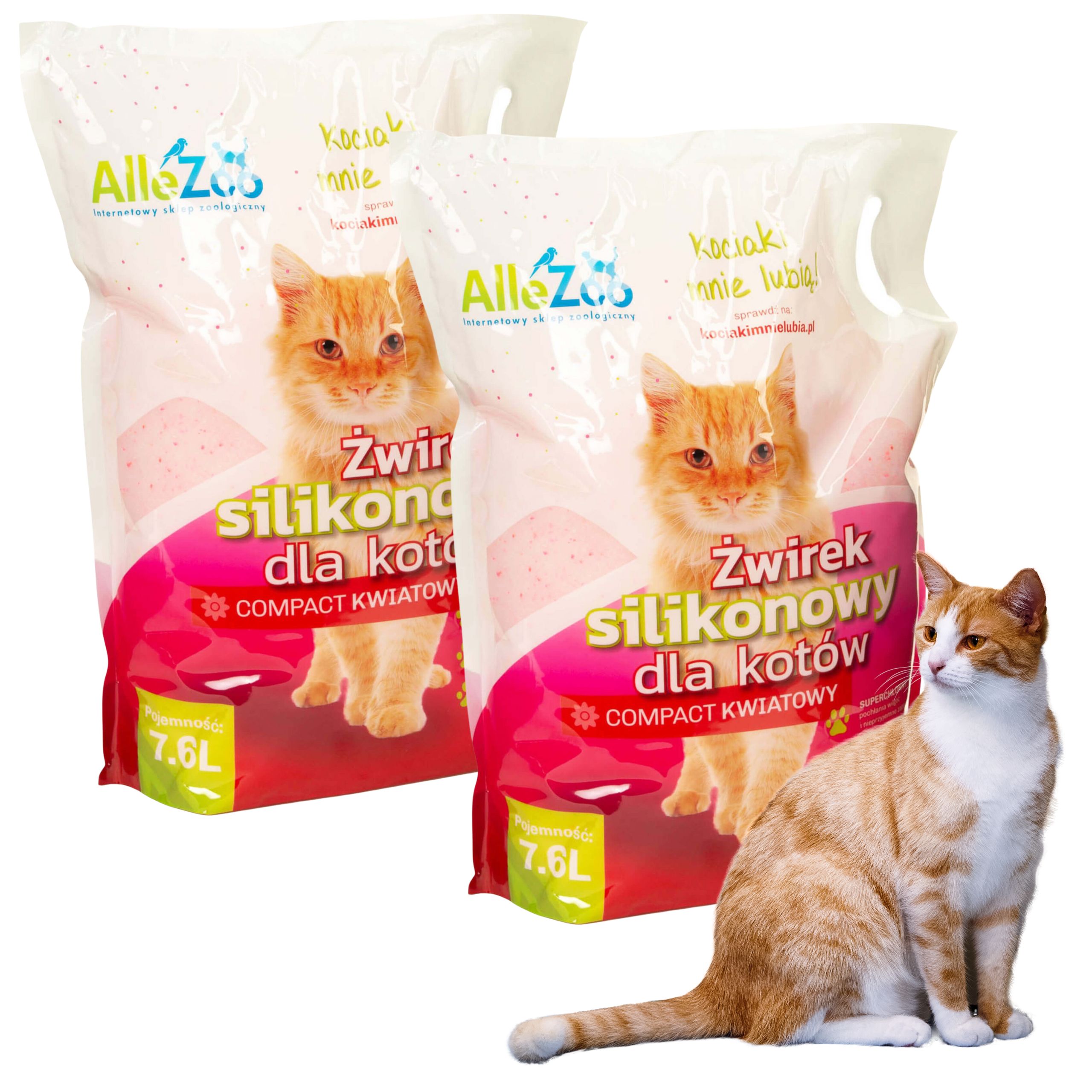 AlleZoo ŻWIREK SILIKONOWY Compact Kwiatowy 2×7,6L