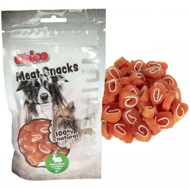 Chico Rollsy Mini z Królika i Ryby miękkie 80g