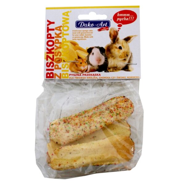 DAKO-ART BISZKOPTY dla gryzoni z posypką BISZKOPTOWĄ zawieszka 50g