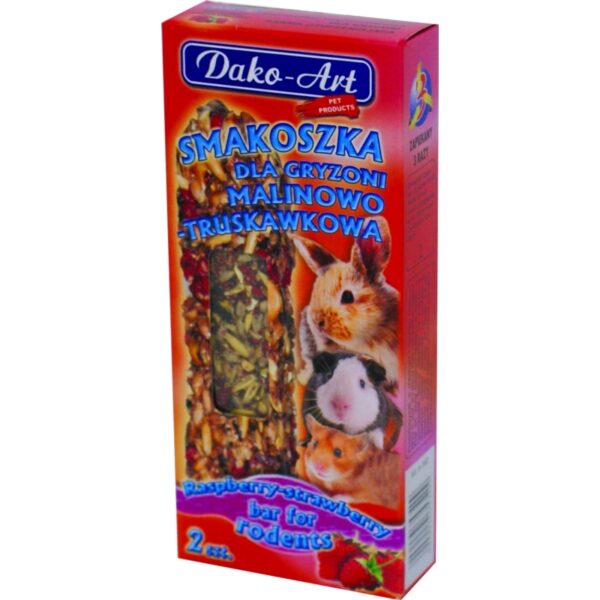 DAKO-ART SMAKOSZKA dla gryzoni MALINOWO-TRUSKAWKOWA 2szt