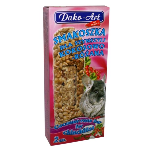 DAKO-ART SMAKOSZKA dla szynszyli KOKOSOWO-RÓŻANA 2szt