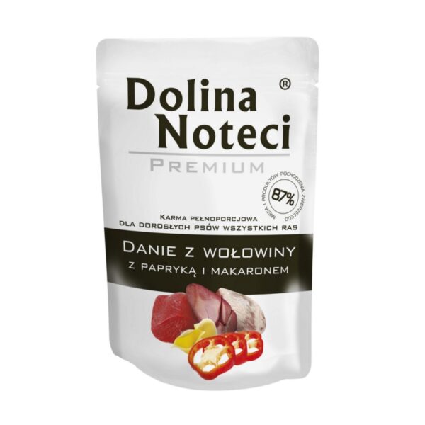 Dolina Noteci Premium ADULT saszetka DANIE z WOŁOWINY z PAPRYKĄ i MAKARONEM 300g