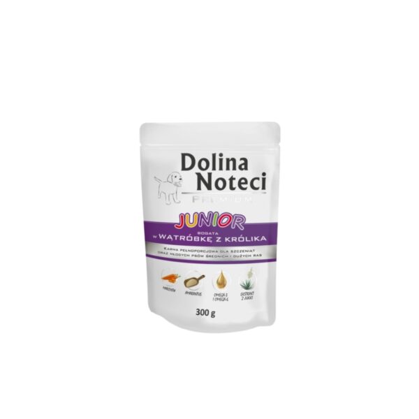 Dolina Noteci Premium JUNIOR saszetka z WĄTRÓBKĄ I KRÓLIKIEM 300g