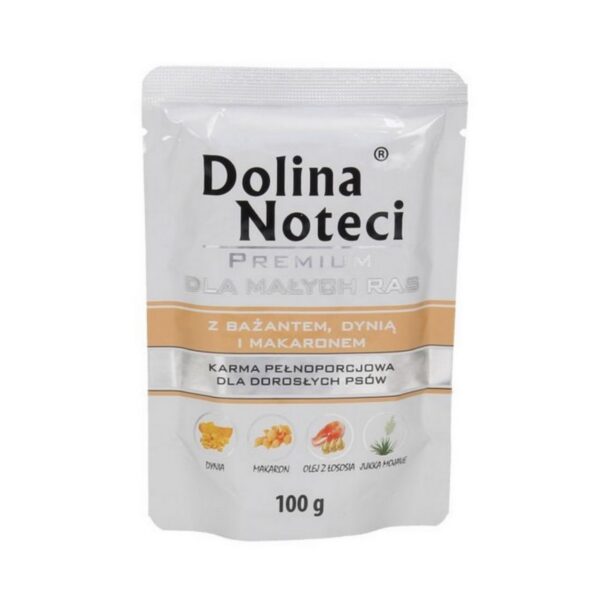 Dolina Noteci Premium MAŁE RASY ADULT z BAŻANTEM DYNIĄ I MAKARONEM 100g