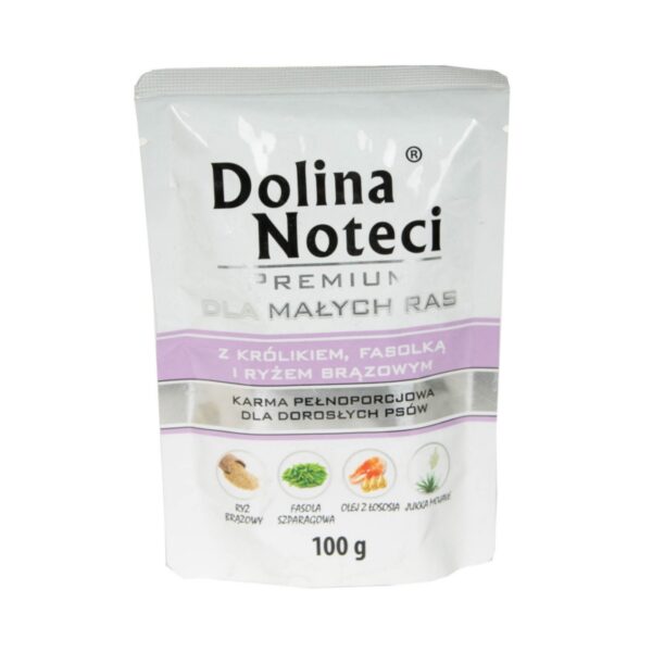 Dolina Noteci Premium MAŁE RASY ADULT z KRÓLIKIEM I FASOLKĄ 100g