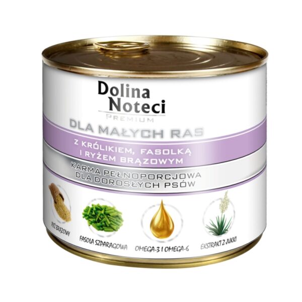 Dolina Noteci Premium MAŁE RASY ADULT z KRÓLIKIEM I FASOLKĄ 185g