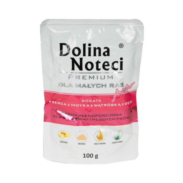 Dolina Noteci Premium MAŁE RASY JUNIOR z INDYKIEM I GĘSIĄ 100g