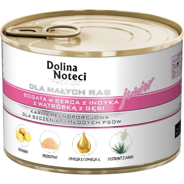 Dolina Noteci Premium MAŁE RASY JUNIOR z INDYKIEM I GĘSIĄ 185g