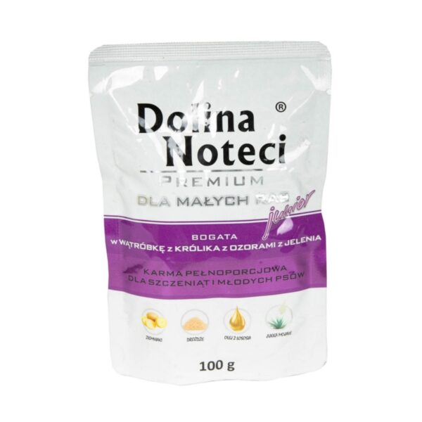 Dolina Noteci Premium MAŁE RASY JUNIOR z KRÓLIKIEM I JELENIEM 100g